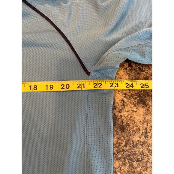 Alo Yoga Men Blue Polo Short Sleeve Shirt Large - Picture 5 of 6